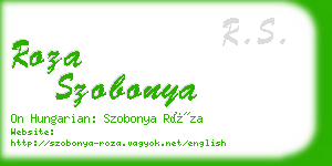 roza szobonya business card